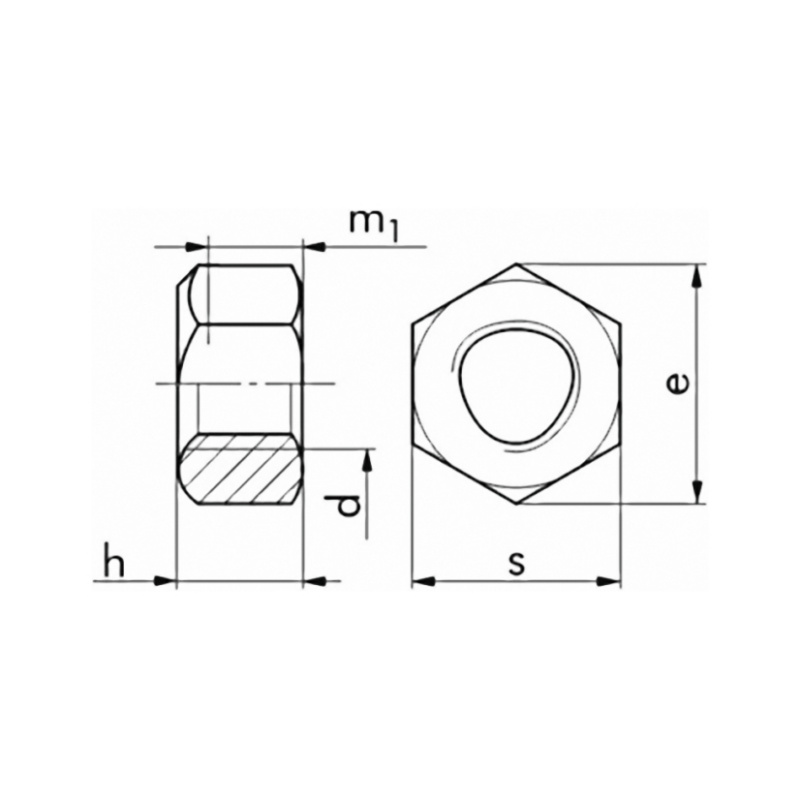 Ecrou hexagonal tout acier autofreinant, DIN 980, résistance 8, acier zingué - 2 Ecrou hexagonal tout acier autofreinant, DIN 980, résistance 8, acier zingué - 2