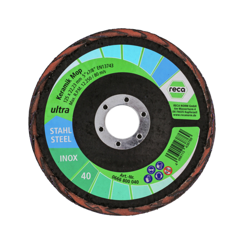 Ultra purple ceramic mop abrasive flap disc