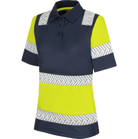 Polo de travail femme haute visibilité Fluo One Jaune/Marine