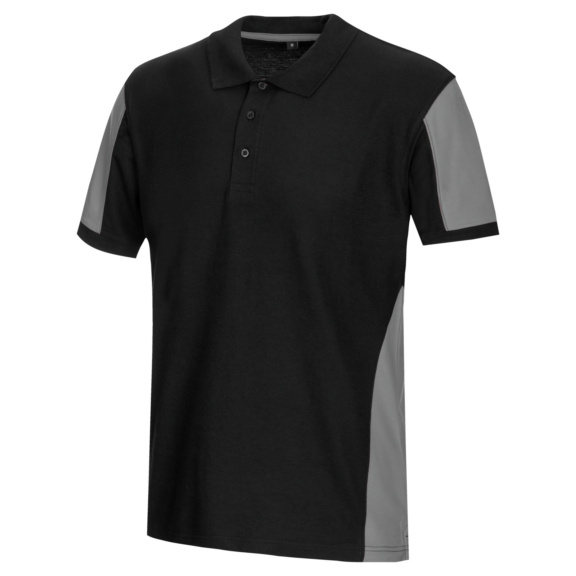 Work polo shirt Job+ BICOLOR - POLO JOB+ BICOLOR NEGRO/GRIS 4XL