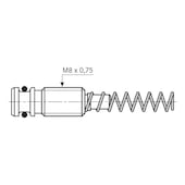 Measuring force spring element for FMS