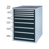 HK Drawer cabinet system 700 S with 9 SOFT-CLOSE drawers