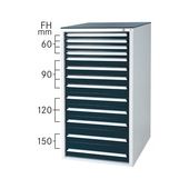 HK Drawer cabinet system 700 S with 13 SOFT-CLOSE drawers