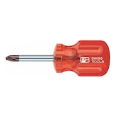 Screwdriver for cross-slotted head screws