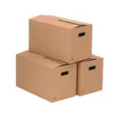 Packaging and shipping materials, cardboard, films and wraps, chips, corrugated cardboard