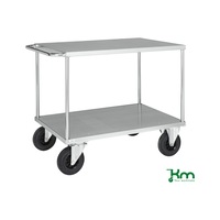 S600 chariot desserte zg galv. 1200x800mm, rés. 500 kg, roue pivotante av frein