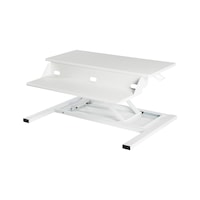 LUXOR Plateau de bureau réglable en hauteur, 810 x 595 x 130 - 390 mm, blanc