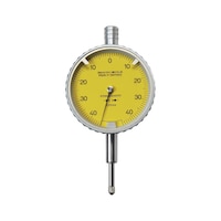 Dial gauge with free stroke 0.01 mm scale interval 0.8 mm measuring range