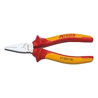 Alicates de punta plana VDE ATORN DIN 5745, 160 mm, cromados, mango de 2 comp.