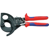 KNIPEX cable cutters 280 mm ratcheting function with two-component handle