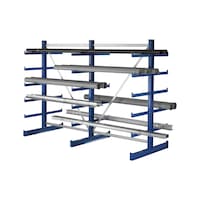 Cantilever shelf ATLAS ST double-sided H 2000xT 500xL 2700mm with 3 racks