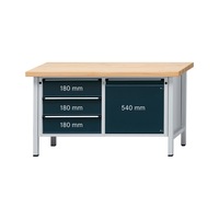 Etabli ANKE, mod. 106 V, panneau av revêt. uni. 1 500x700x900 mm RAL 7035/7016