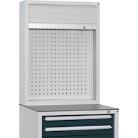 HK roller shutter top-mounted cabinet dim.: HxWxD 955 x 722 x 230 mm, RAL 7035