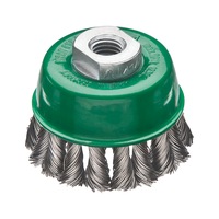 LESSMANN Brosse cyl. mèches tors. fil inox nœuds tors. alter. dia. 65mm fil. M14