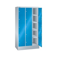 LISTA compartment cabinet, cabinet lock 905x500x1695 mm 3x5 comp. R7035/R5012