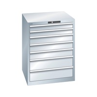LISTA drawer cabinet 36x36E 850x717x725 mm RFID Lock R7035 with 7 drawers