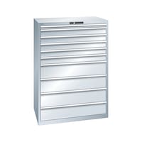 LISTA drawer cabinet 54x36E 1450x1023x725 mm RFID Lock R7035 with 10 drawers