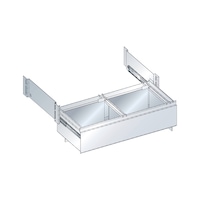LISTA Pull-out suspended filing rack L1006 (WxD) 1000x500mm 50kg R7035