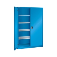 LISTA wing door cabinet 4 shelves (WxDxH) 1250x400x1950 mm KEY lock R5012