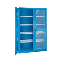 LISTA arm. portes batt. 4 étag. (l x P x H) 1250 x 500 x 1950 mm verr. CLE R5012