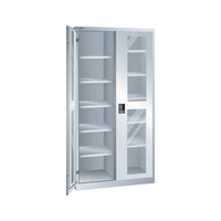 LISTA wing door cabinet 10 shelves (WxDxH) 1000x580x1950 mm KEY lock R7035