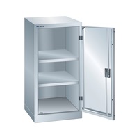 LISTA wing door cabinet 2 shelves (WxDxH) 500x500x1000 mm CODE lock R7035