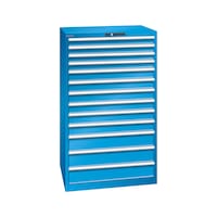 LISTA Armoire à tiroirs 45x36E 1450x870x725 mm verr. AUTO R5012 avec 13 tiroirs