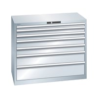 LISTA Armoire à tiroirs 54x27E 850x1023x572 mm verr. AUTO R7035 avec 7 tiroirs