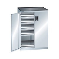 LISTA Armoire à tiroirs 36x27E (lxPxH) 717x600x1020mm verr. À CODE R7035