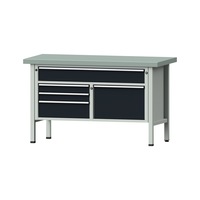 Etabli ANKE mod. 256 V, plat. revêt. tôle zinc, 1 500x700x900 mm, RAL 7035/7016