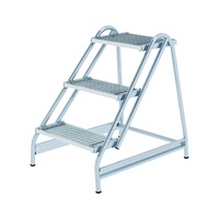 GÜNZBURGER, plateforme de travail, accès 1 côté, 3 marches, caillebotis en acier