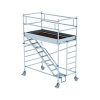 MUNK Rollgerüst 1,35 x 2,45 m mit Schrägaufstiegen Plattformhöhe 2,35 m