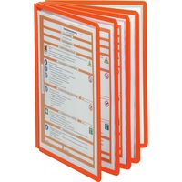 DURABLE clear view panels, single colour: orange , PU = 5 pcs for DIN A4 format