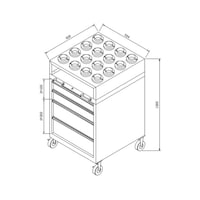 BT50 tool car 564 * 600 * 1000