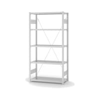 HOFE étagère stockage, module base 1 000x400mm, 5 tab gris clair charge 1600 kg