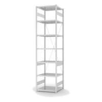 Module de base pr rayonnage HOFE 750x600 mm, 7 tabl. gr. clr, 240 kg HKG30607XM