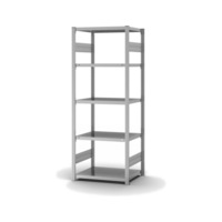 HOFE, étagère stockage, mod base 750x500 mm, 5 tab. zing., 230 kg, HZG20507AM