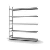 Module d'extension pr grande étagère compart. HOFE 2 500x500 mm, 5 tabl. ac. ZI