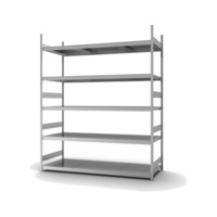 HOFE large-compartment rack basic bay 2,500x800 mm, 5 zp. steel shelves