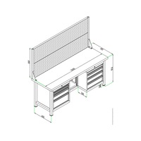 工作桌2000*700*850mm