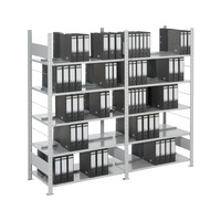 META office plug-in rack RAL 7035 with 7 shelves basic shelf HxLxD 2500x750x600