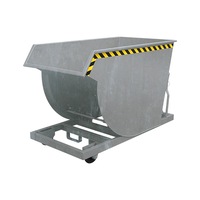 EICHINGER bac à copeaux av insert tôle perf et vanne 1 000 kg 500 l lot galva.