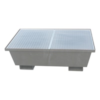 EICHINGER INDUSTRIE Collection tray tapered side walls w/o grating hot-dip galv. 220 l