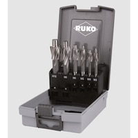 RUKO Flat countersink set DIN 373 HSS grade medium for through hole 6 pieces