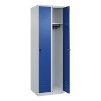 C+P CLASSIC PLUS locker, 2 compartments, 1,850x600x500 mm, RAL 7035/5010