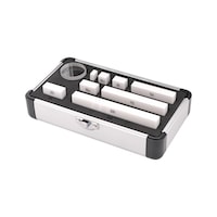 ATORN ceramic gauge block set, 9 pcs, for testing outside micrometers, 0-100 mm