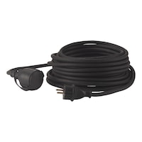 HEDI Verlengkabel, 5 m, H07RN-F 3G1.5 kabel, zwart