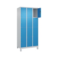 Armoire casier C+P Classic PLUS, pieds, 12 c., 1 950x900x500 mm, RAL 7035/5012