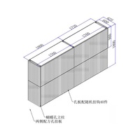 Rack/One main + one auxiliary/With square-hole panels, dimensions: (1800+1800)×600×1800. Manufactured as per drawing.