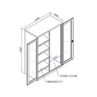 Open-door/sling cabinet, dimensions: 1200×600×1800. Manufactured as per drawing.